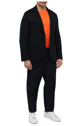 Мужская хлопковая футболка MARCO PESCAROLO оранжевого цвета, арт. JAMES/4363/4XL-8XL | Фото 2 (Стили: Кэжуэл; Рукава: Короткие; Big sizes: Big Sizes; Материал внешний: Хлопок; Длина (для топов): Удлиненные; Принт: Без принта)