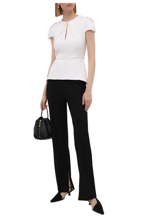 Женский шерстяной топ ROLAND MOURET белого цвета по цене 78200 руб., арт. SS21/S2213/F0491 | Фото 2 Женский шерстяной топ ROLAND MOURET белого цвета, арт. SS21/S2213/F0491 | Фото 2
