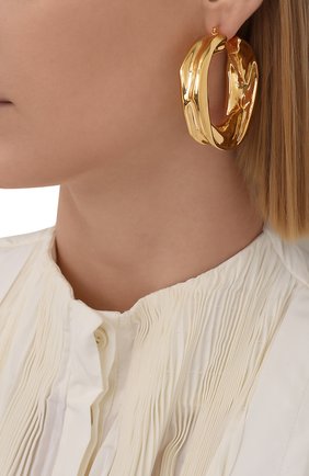 Женские серьги JIL SANDER золотого цвета по цене 49300 руб., арт. JSWS837160/WSS79009 | Фото 2 Женские серьги JIL SANDER золотого цвета, арт. JSWS837160/WSS79009 | Фото 2
