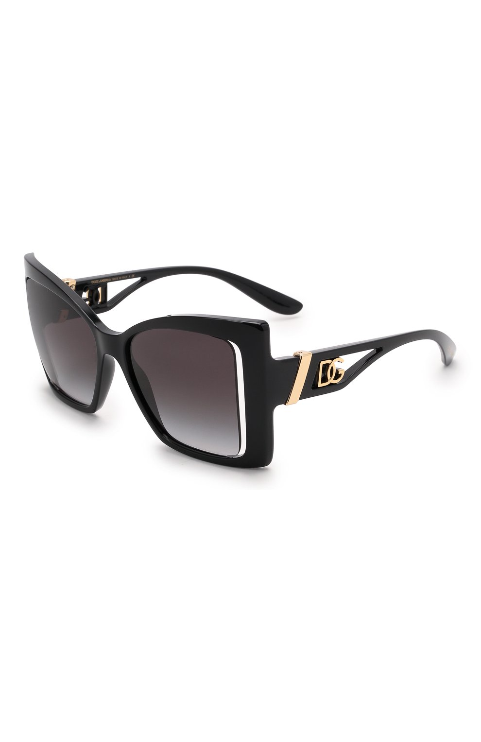 Женские солнцезащитные очки DOLCE & GABBANA черного цвета, арт. 6141-501/8G | Фото 1 (Тип очков: С/з; Оптика Гендер: оптика-женское; Очки форма: Бабочка)