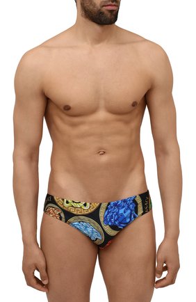 Мужские плавки VERSACE черного цвета по цене 21750 руб., арт. ABU90002/1F01219 | Фото 2 Мужские плавки VERSACE черного цвета, арт. ABU90002/1F01219 | Фото 2