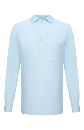 Мужская льняная рубашка LORO PIANA голубого цвета по цене 58050 руб., арт. FAL6150 | Фото 1 Мужская льняная рубашка LORO PIANA голубого цвета, арт. FAL6150 | Фото 1
