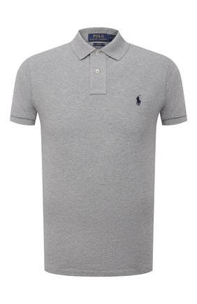 Мужское хлопковое поло POLO RALPH LAUREN серого цвета по цене 9950 руб., арт. 710795080 | Фото 1 Мужское хлопковое поло POLO RALPH LAUREN серого цвета, арт. 710795080 | Фото 1