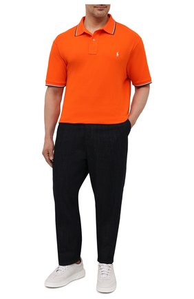 Мужское хлопковое поло POLO RALPH LAUREN оранжевого цвета по цене 12400 руб., арт. 711842621/PRL BS | Фото 2 Мужское хлопковое поло POLO RALPH LAUREN оранжевого цвета, арт. 711842621/PRL BS | Фото 2
