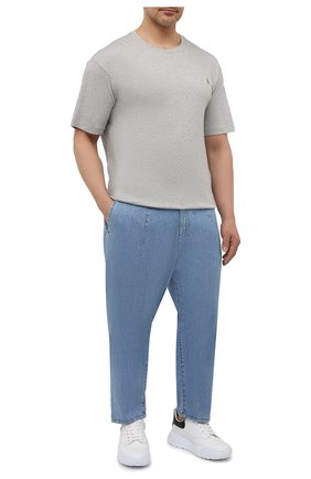 Мужская хлопковая футболка POLO RALPH LAUREN серого цвета по цене 6885 руб., арт. 711746817/PRL BS | Фото 2 Мужская хлопковая футболка POLO RALPH LAUREN серого цвета, арт. 711746817/PRL BS | Фото 2