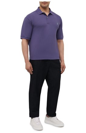 Мужское хлопковое поло POLO RALPH LAUREN фиолетового цвета по цене 10450 руб., арт. 711680784/PRL BS | Фото 2 Мужское хлопковое поло POLO RALPH LAUREN фиолетового цвета, арт. 711680784/PRL BS | Фото 2