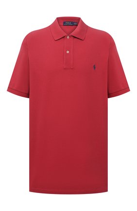 Мужское хлопковое поло POLO RALPH LAUREN красного цвета по цене 10450 руб., арт. 711680784/PRL BS | Фото 1 Мужское хлопковое поло POLO RALPH LAUREN красного цвета, арт. 711680784/PRL BS | Фото 1
