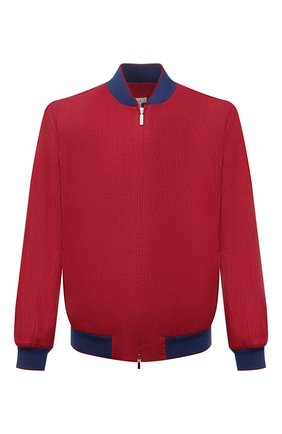 Мужской льняной бомбер ZILLI красного цвета по цене 162500 руб., арт. MFV-17093-6018/0002 | Фото 1 Мужской льняной бомбер ZILLI красного цвета, арт. MFV-17093-6018/0002 | Фото 1