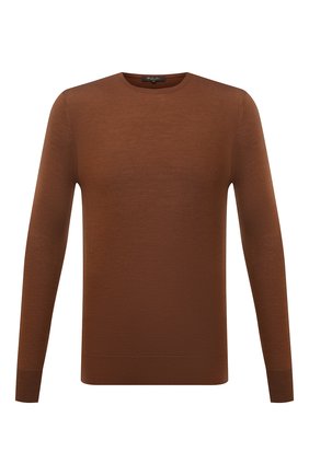 Мужской шерстяной джемпер LORO PIANA светло-коричневого цвета по цене 86450 руб., арт. FAI1916 | Фото 1 Мужской шерстяной джемпер LORO PIANA светло-коричневого цвета, арт. FAI1916 | Фото 1