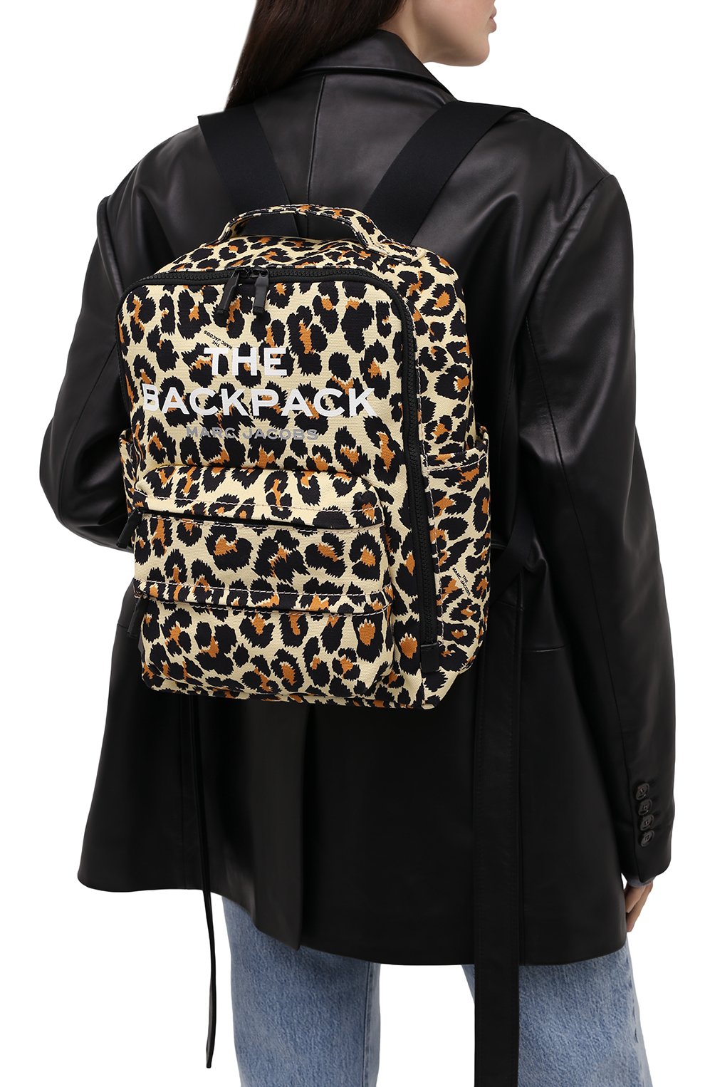 Женский рюкзак MARC JACOBS (THE) леопардового цвета, арт. H302M06SP21 | Фото 2 (Размер: medium; Материал: Текстиль; Стили: Кэжуэл)