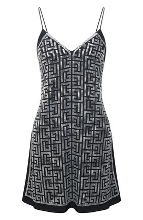 Женское платье BALMAIN черно-белого цвета по цене 366500 руб., арт. VF0R2000/P084 | Фото 1 Женское платье BALMAIN черно-белого цвета, арт. VF0R2000/P084 | Фото 1 (Длина Ж (юбки, платья, шорты): Мини; Материал подклада: Синтетический материал; Случай: Повседневный; Материал внешний: Синтетический материал; Женское Кросс-КТ: Платье-одежда, Сарафаны; Стили: Романтичный)