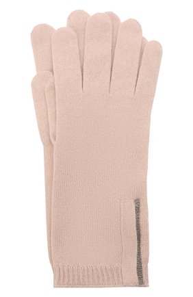 Женские кашемировые перчатки BRUNELLO CUCINELLI светло-розового цвета, арт. M12147189P | Фото 1 (Материал: Кашемир, Шерсть, Текстиль)