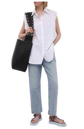 Женские текстильные сандалии OFF-WHITE розового цвета по цене 43200 руб., арт. 0WIH007S21FAB0014230 | Фото 2 Женские текстильные сандалии OFF-WHITE розового цвета, арт. 0WIH007S21FAB0014230 | Фото 2