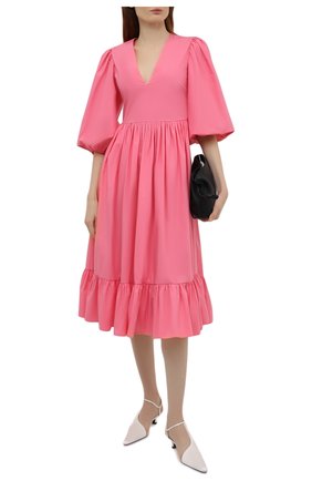 Женское хлопковое платье REDVALENTINO светло-розового цвета по цене 62450 руб., арт. VR0VAAU0/0VU | Фото 2 Женское хлопковое платье REDVALENTINO светло-розового цвета, арт. VR0VAAU0/0VU | Фото 2
