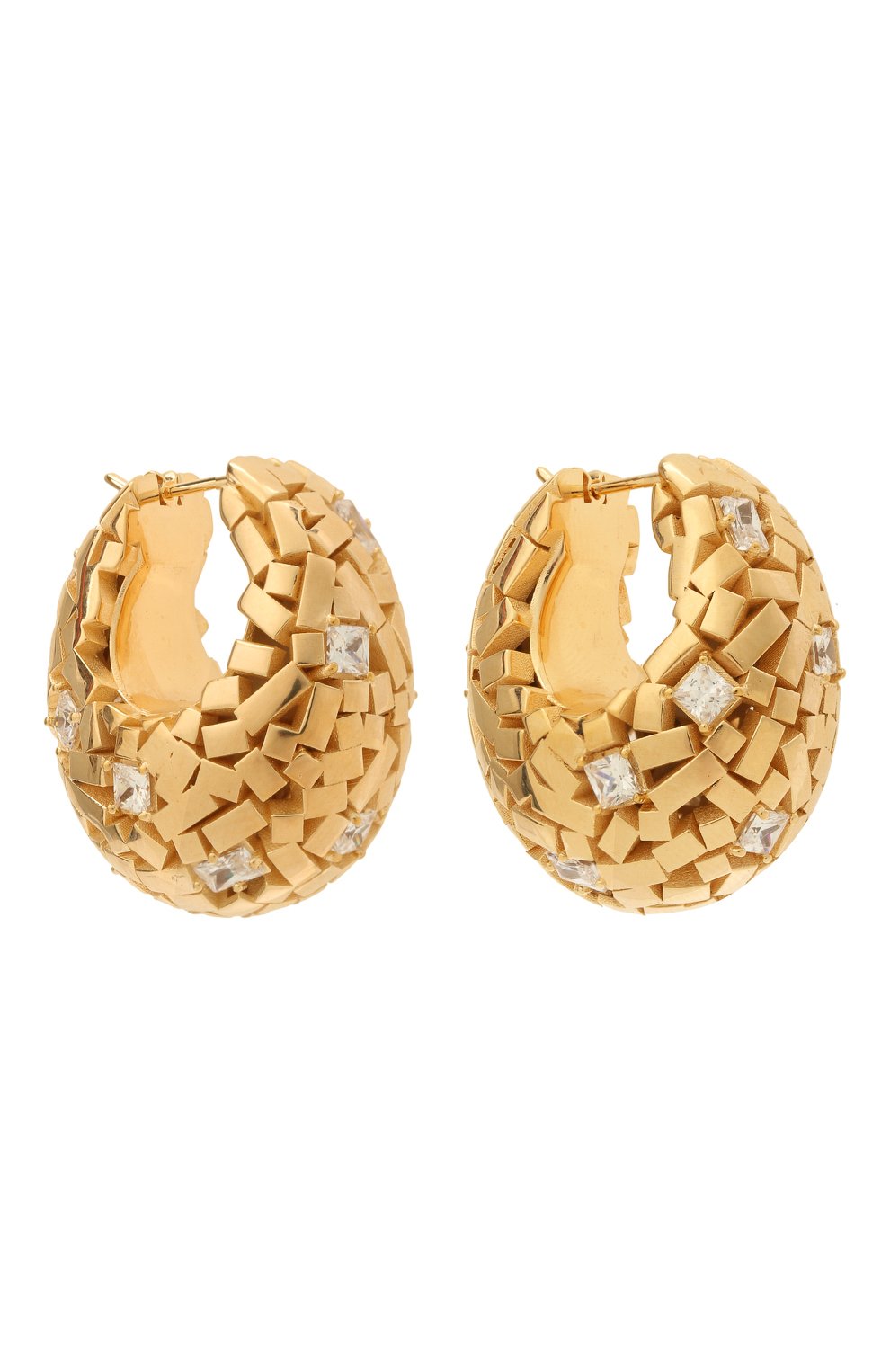Женские серьги BOTTEGA VENETA золотого цвета по цене 144000 руб., арт. 657259/VB0B6 | Фото 3 Женские серьги BOTTEGA VENETA золотого цвета, арт. 657259/VB0B6 | Фото 3