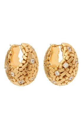 Женские серьги BOTTEGA VENETA золотого цвета по цене 144000 руб., арт. 657259/VB0B6 | Фото 3 Женские серьги BOTTEGA VENETA золотого цвета, арт. 657259/VB0B6 | Фото 3