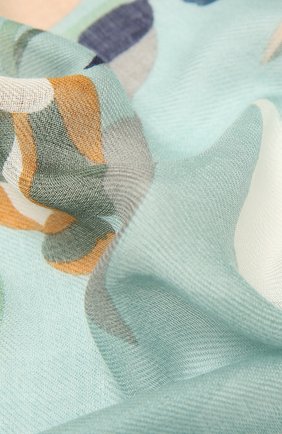 Женская шаль из кашемира и шелка LORO PIANA голубого цвета по цене 108500 руб., арт. FAL7686 | Фото 2 Женская шаль из кашемира и шелка LORO PIANA голубого цвета, арт. FAL7686 | Фото 2