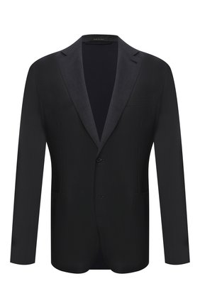 Мужской пиджак из шерсти и шелка BRIONI темно-серого цвета по цене 399500 руб., арт. RG7H0L/01A4M/LEGGERA | Фото 1 Мужской пиджак из шерсти и шелка BRIONI темно-серого цвета, арт. RG7H0L/01A4M/LEGGERA | Фото 1 (Пиджаки М: Прямой; Материал внешний: Шерсть; Стили: Классический; Длина (для топов): Стандартные; Случай: Формальный; Рукава: Длинные; 1-2-бортные: Однобортные)