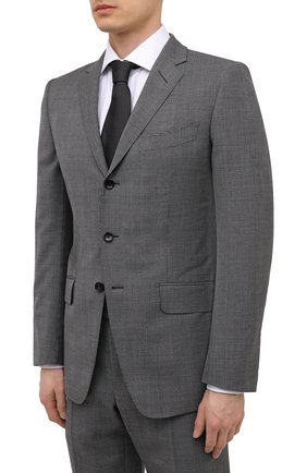 Мужской шерстяной костюм TOM FORD серого цвета по цене 299500 руб., арт. 0RJB18/21454C | Фото 2 Мужской шерстяной костюм TOM FORD серого цвета, арт. 0RJB18/21454C | Фото 2 (Рукава: Длинные; Стили: Классический; Материал подклада: Шелк, Купро; Материал внешний: Шерсть; Костюмы М: Однобортный)