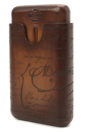 Мужской кожаный футляр для сигар BERLUTI коричневого цвета, арт. X093357 | Фото 2 (Материал: Натуральная кожа)