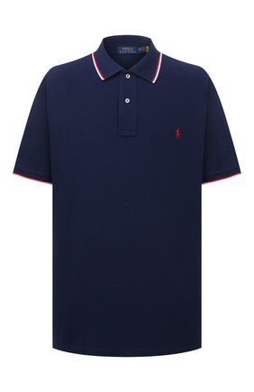 Мужское хлопковое поло POLO RALPH LAUREN темно-синего цвета по цене 11250 руб., арт. 711842621/PRL BS | Фото 1 Мужское хлопковое поло POLO RALPH LAUREN темно-синего цвета, арт. 711842621/PRL BS | Фото 1