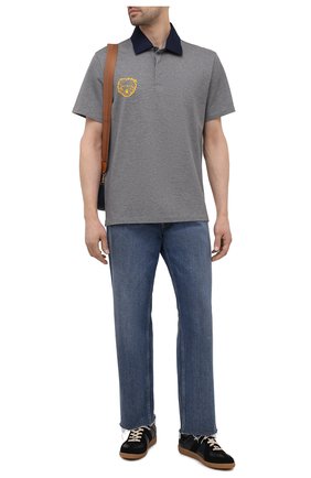 Мужское хлопковое поло lanvin x gallery dept LANVIN серого цвета по цене 36300 руб., арт. RM-PL0002-J085-E21 | Фото 2 Мужское хлопковое поло lanvin x gallery dept LANVIN серого цвета, арт. RM-PL0002-J085-E21 | Фото 2