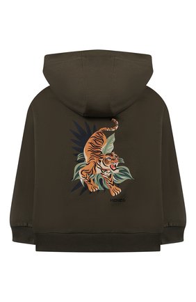 Детский хлопковая толстовка KENZO хаки цвета по цене 13550 руб., арт. K25063 | Фото 2 Детский хлопковая толстовка KENZO хаки цвета, арт. K25063 | Фото 2 (Рукава: Длинные; Материал внешний: Хлопок; Мальчики Кросс-КТ: Толстовка-одежда; Региональные ограничения белый список (Axapta Mercury): RU; Ростовка одежда: 10 - 11 лет | 140 - 146см, 12 лет | 152 см, 3 года | 98 см, 4 года | 104 см, 6 лет | 116 см, 8 лет | 128 см)