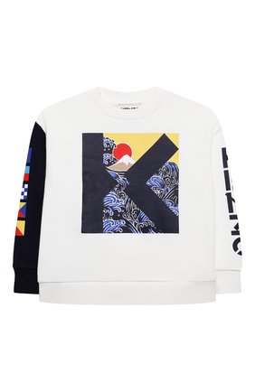 Детский хлопковый свитшот KENZO белого цвета по цене 11950 руб., арт. K25089 | Фото 1 Детский хлопковый свитшот KENZO белого цвета, арт. K25089 | Фото 1 (Мальчики Кросс-КТ: Толстовка-одежда; Рукава: Короткие; Материал внешний: Хлопок; Ростовка одежда: 10 - 11 лет | 140 - 146см, 3 года | 98 см, 4 года | 104 см, 6 лет | 116 см, 8 лет | 128 см)