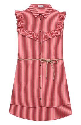 Детское хлопковое платье BRUNELLO CUCINELLI красного цвета по цене 59950 руб., арт. BH701A003C | Фото 1 Детское хлопковое платье BRUNELLO CUCINELLI красного цвета, арт. BH701A003C | Фото 1