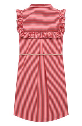 Детское хлопковое платье BRUNELLO CUCINELLI красного цвета по цене 59950 руб., арт. BH701A003C | Фото 2 Детское хлопковое платье BRUNELLO CUCINELLI красного цвета, арт. BH701A003C | Фото 2