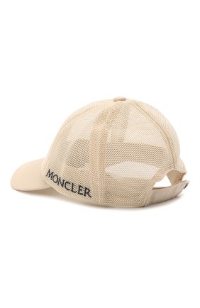 Детская хлопковая бейсболка MONCLER бежевого цвета по цене 7995 руб., арт. G1-954-3B720-10-04863 | Фото 2 Детская хлопковая бейсболка MONCLER бежевого цвета, арт. G1-954-3B720-10-04863 | Фото 2 (Материал: Текстиль, Хлопок)