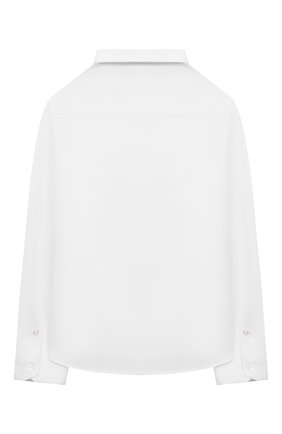 Детская хлопковая рубашка EMPORIO ARMANI белого цвета по цене 8670 руб., арт. 6K4CN5/4N5SZ | Фото 2 Детская хлопковая рубашка EMPORIO ARMANI белого цвета, арт. 6K4CN5/4N5SZ | Фото 2