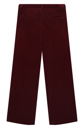 Детские хлопковые брюки LORO PIANA бордового цвета по цене 34700 руб., арт. FAL7502 | Фото 2 Детские хлопковые брюки LORO PIANA бордового цвета, арт. FAL7502 | Фото 2 (Материал внешний: Хлопок; Девочки Кросс-КТ: Брюки-одежда; Ростовка одежда: 10 - 11 лет | 140 - 146см, 12 лет | 152 см, 4 года | 104 см, 6 лет | 116 см, 8 лет | 128 см)