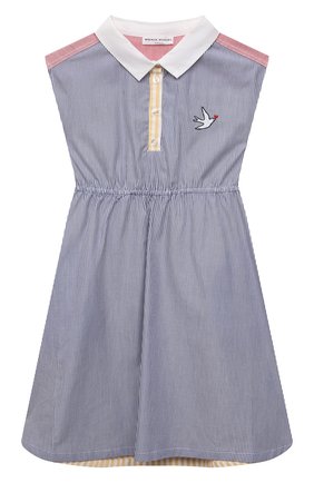 Детское хлопковое платье SONIA RYKIEL ENFANT синего цвета по цене 13500 руб., арт. 21S1DR02 | Фото 1 Детское хлопковое платье SONIA RYKIEL ENFANT синего цвета, арт. 21S1DR02 | Фото 1