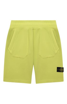 Детские хлопковые шорты STONE ISLAND салатового цвета по цене 12750 руб., арт. 741661442/14 | Фото 1 Детские хлопковые шорты STONE ISLAND салатового цвета, арт. 741661442/14 | Фото 1