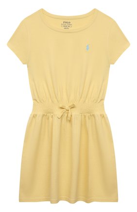Детское хлопковое платье POLO RALPH LAUREN желтого цвета по цене 5540 руб., арт. 312837203 | Фото 1 Детское хлопковое платье POLO RALPH LAUREN желтого цвета, арт. 312837203 | Фото 1 (Рукава: Короткие; Девочки Кросс-КТ: Платье-одежда; Случай: Повседневный; Материал внешний: Хлопок; Ростовка одежда: 5 лет | 110 см, 6 лет | 116 см, 7 лет | 122 см)