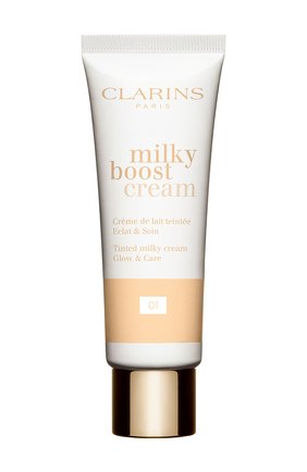 Тональный крем с эффектом сияния milky boost cream, 01 (45ml) CLARINS бесцветного цвета, арт. 80076081 | Фото 1