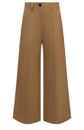 Женский хлопковые кюлоты VALENTINO коричневого цвета по цене 76050 руб., арт. VB0RB4A06C9 | Фото 1 Женский хлопковые кюлоты VALENTINO коричневого цвета, арт. VB0RB4A06C9 | Фото 1 (Женское Кросс-КТ: Брюки-одежда; Силуэт Ж (брюки и джинсы): Расклешенные; Стили: Романтичный; Материал внешний: Хлопок; Длина (брюки, джинсы): Укороченные)