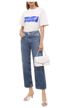 Женская хлопковая футболка ALEXANDER WANG белого цвета по цене 22400 руб., арт. UCC2211424 | Фото 2 Женская хлопковая футболка ALEXANDER WANG белого цвета, арт. UCC2211424 | Фото 2