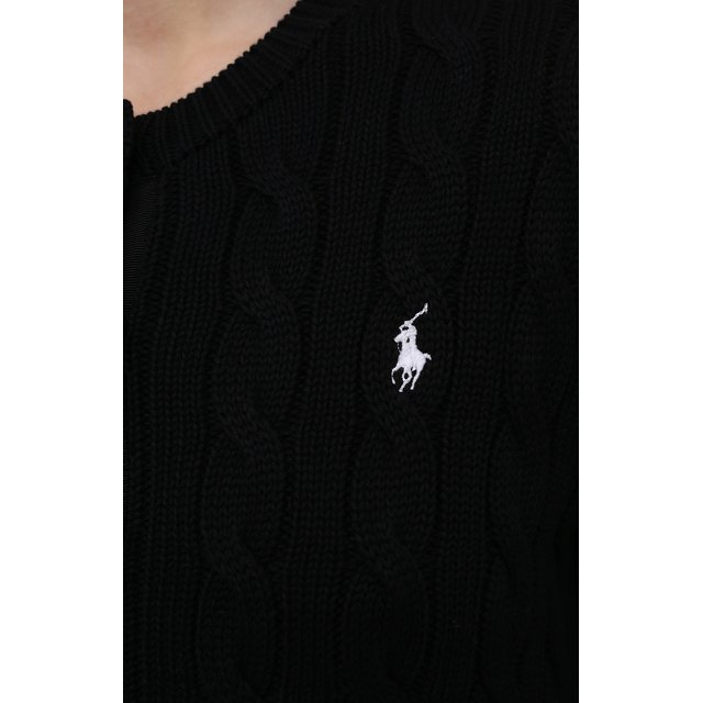 Хлопковый кардиган Polo Ralph Lauren 211792413, цвет чёрный, размер 50 - фото 5