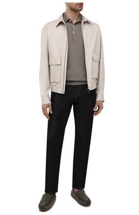 Мужские кожаные мокасины ZILLI хаки цвета по цене 129500 руб., арт. MDV-M053/003 | Фото 2 Мужские кожаные мокасины ZILLI хаки цвета, арт. MDV-M053/003 | Фото 2