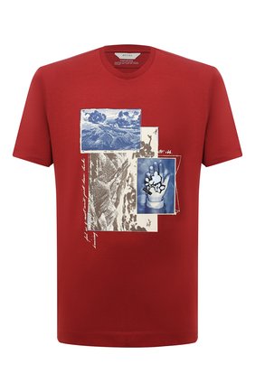 Мужская хлопковая футболка Z ZEGNA красного цвета по цене 27250 руб., арт. VW364/ZZ649Q | Фото 1 Мужская хлопковая футболка Z ZEGNA красного цвета, арт. VW364/ZZ649Q | Фото 1 (Принт: С принтом; Материал внешний: Хлопок; Рукава: Короткие; Стили: Кэжуэл; Длина (для топов): Стандартные)
