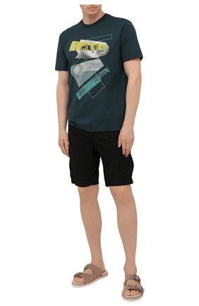 Мужская хлопковая футболка Z ZEGNA зеленого цвета по цене 21250 руб., арт. VW364/ZZ649D | Фото 2 Мужская хлопковая футболка Z ZEGNA зеленого цвета, арт. VW364/ZZ649D | Фото 2