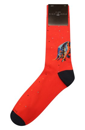 Мужские хлопковые носки STORY LORIS красного цвета, арт. 5531 | Фото 1 (Материал внешний: Хлопок; Кросс-КТ: бельё)