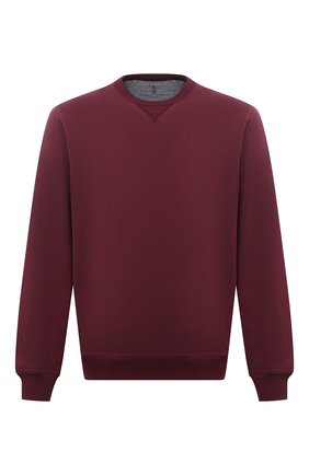 Мужской хлопковый свитшот BRUNELLO CUCINELLI бордового цвета по цене 49950 руб., арт. MTU149073G | Фото 1 Мужской хлопковый свитшот BRUNELLO CUCINELLI бордового цвета, арт. MTU149073G | Фото 1