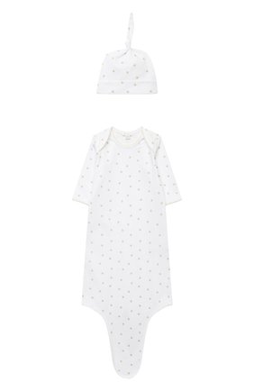 Детский комплект из конверта и шапки KISSY KISSY белого цвета по цене 4965 руб., арт. KNW05545N | Фото 1 Детский комплект из конверта и шапки KISSY KISSY белого цвета, арт. KNW05545N | Фото 1