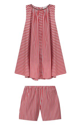 Детское комплект из топа и шорт BRUNELLO CUCINELLI красного цвета по цене 83650 руб., арт. BH182A251A | Фото 1 Детское комплект из топа и шорт BRUNELLO CUCINELLI красного цвета, арт. BH182A251A | Фото 1 (Рукава: Короткие; Материал внешний: Хлопок; Ростовка одежда: 4 года | 104 см, 6 лет | 116 см)