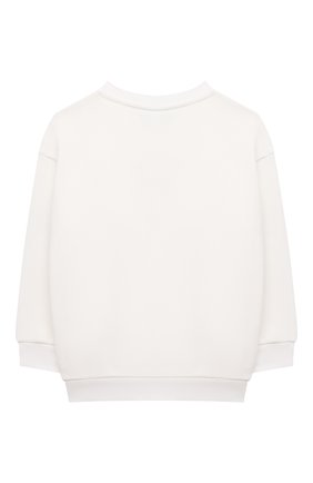 Детский хлопковый свитшот FENDI белого цвета по цене 29950 руб., арт. JUH030/5V0/8A-12+ | Фото 2 Детский хлопковый свитшот FENDI белого цвета, арт. JUH030/5V0/8A-12+ | Фото 2