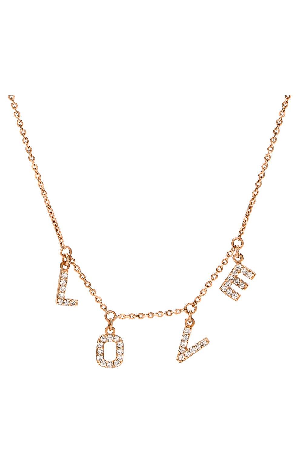 Женское колье love J-POINT розового цвета по цене 51700 руб., арт. ИПГ857.17.020321.14P | Фото 2 Женское колье love J-POINT розового цвета, арт. ИПГ857.17.020321.14P | Фото 2 (Материал: Золото)