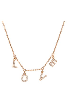 Женское колье love J-POINT розового цвета по цене 51700 руб., арт. ИПГ857.17.020321.14P | Фото 2 Женское колье love J-POINT розового цвета, арт. ИПГ857.17.020321.14P | Фото 2 (Материал: Золото)